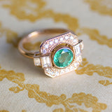Bague Grand Café de Paris émeraude Manal Paris