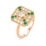Bague palmeraie diamants emeraudes joaillerie Manal Paris
