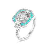 Bague paraiba diamant Manal Paris