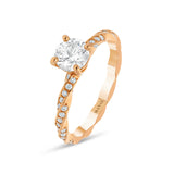 Bague torsadée or diamant joaillerie Manal Paris