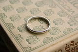 Alliance femme demi jonc en or blanc 18 carats MANAL PARIS