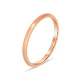 Alliance demi-jonc brossée en or rose 18 carats joaillerie écologique Manal Paris