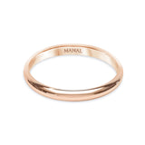 alliance femme demi jonc or rose 18 carats joaillerie manal paris