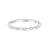 Alliance diamants espacés or blanc 18 carats Manal Paris