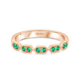 bague emeraudes et or rose 18 carats anjar joaillerie createur manal paris