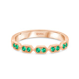 alliance emeraudes or rose 18 carats art deco anjar joaillerie ethique manal paris
