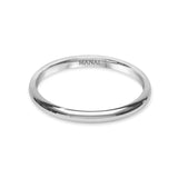 alliance femme fil rond en or blanc 18 carats joaillerie écologique manal paris