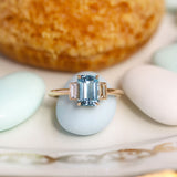 bague roma azzura aigue-marine et diamants joaillerie MANAL PARIS