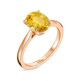 Bague de fiançailles citrine or rose 18 carats solitaire ispahane joaillerie Manal Paris