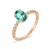Bague Tourmaline Verte et Diamants Manal Paris Joaillerie