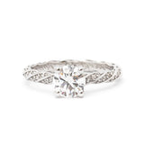 solitaire diamant torsadé Manal Paris or blanc