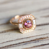 Bague de fiançailles tourmaline art déco joaillerie Manal Paris