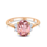 Bague de fiançailles tourmaline rose joaillerie Manal Paris