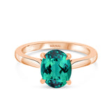 Solitaire tourmaline verte joaillerie Manal Paris