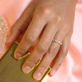 Bague hexagonale diamants Manal Paris joaillerie