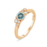 Bague aigue-marine diamants joaillerie écologique Manal Paris