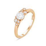 Bague florale rivière de diamants joaillerie écologique Manal Paris