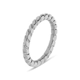 Bague homme torsadée en or blanc 18 carats joaillerie éthique et écologique Manal Paris