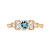 Bague de fiançailles vintage aigue-marine joaillerie Manal Paris