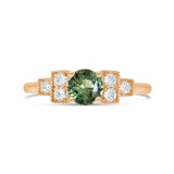 Bague de fiançailles art déco saphir vert joaillerie Manal Paris