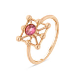 Bague vintage tourmaline rose joaillerie Manal Paris