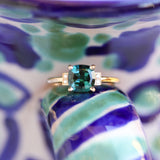 bague tulum en or rose et tourmaline indigolite joaillerie eco-responsable manal paris