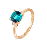 bague tulum en or rose et tourmaline indigolite joaillerie ecologique manal paris