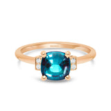 bague tulum en or rose et tourmaline indigolite joaillerie ethique manal paris