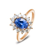 Bague pompadour Lady Diana saphir de Ceylan joaillerie Manal Paris