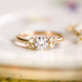 Bague florale diamants joaillerie écologique Manal Paris