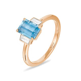 bague roma azzura aigue-marine et diamants joaillerie MANAL PARIS