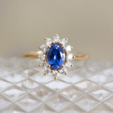 Bague pompadour saphir de ceylan Manal Paris
