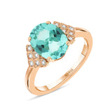 Bague haute joaillerie tourmaline bleu lagon joaillerie Manal Paris