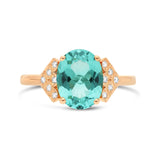 Bague tourmaline bleu lagon type paraiba joaillerie Manal Paris