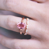 bague de fiancailles tourmaline rose or recycle manal paris joaillerie