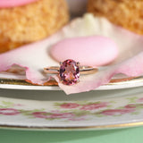 bague de fiancailles tourmaline rose or recycle manal paris joaillerie