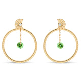 Boucles d'oreilles créoles or 18 carats tourmaline verte joaillerie Manal Paris