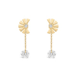 Boucles d'oreilles pendantes diamants joaillerie Manal Paris
