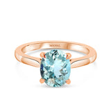 Solitaire aigue marine joaillerie Manal Paris