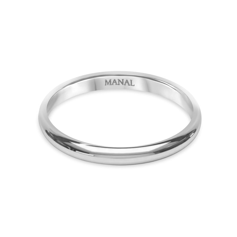 Demi Jonc Bague Platine Homme Prix Alliance Homme Demi-jonc 2,5mm