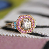 Bague de fiançailles diamant art deco joaillerie Manal Paris