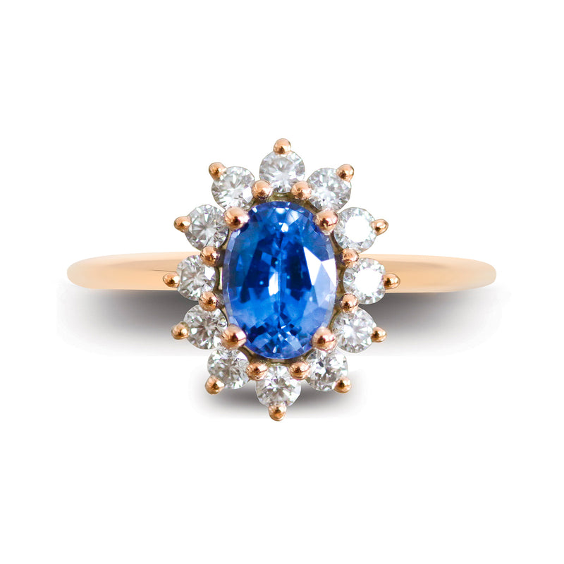 Bague Princesse Diana Bague De Fiançailles Diana Bague Saphir Bleu