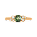 Bague saphir vert diamants joaillerie éthique Manal Paris