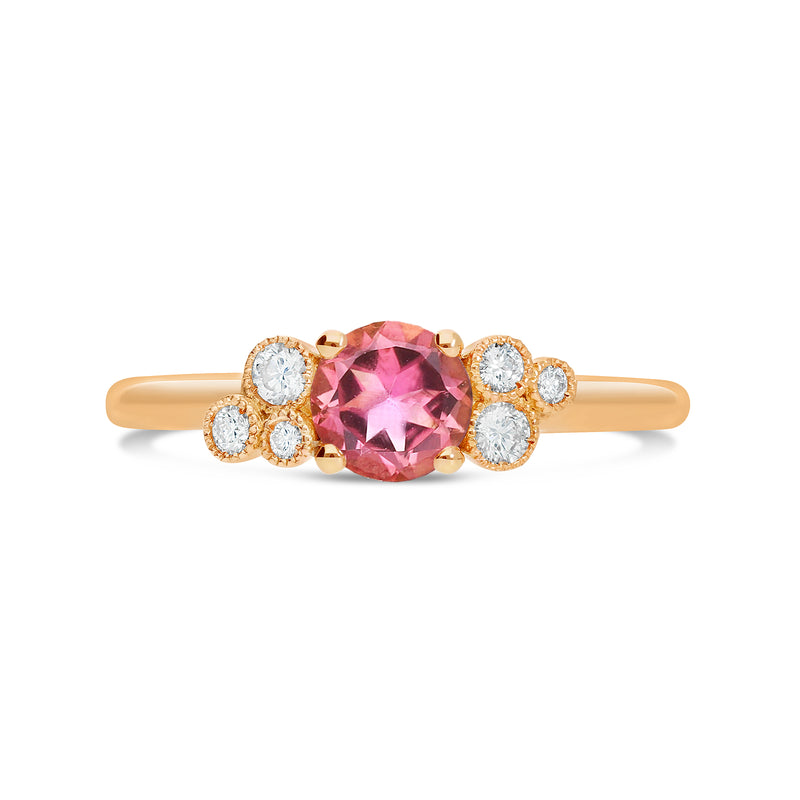 Bague tourmaline rose diamants joaillerie éthique Manal Paris