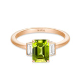 bague roma mela verde peridot et diamants joaillerie MANAL PARIS