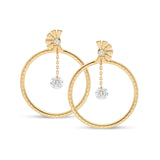Boucles d'oreilles pendantes or et diamants joaillerie Manal Paris