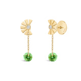 Boucles d'oreilles tourmalines vertes pendantes joaillerie Manal Paris