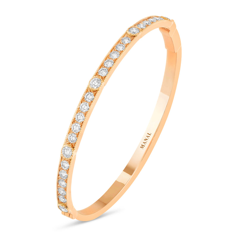 Bracelet jonc 25 diamants joaillerie Manal Paris